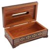 Handcrafted Persian Wooden Tissue Box Cover – Khatamkari Royal