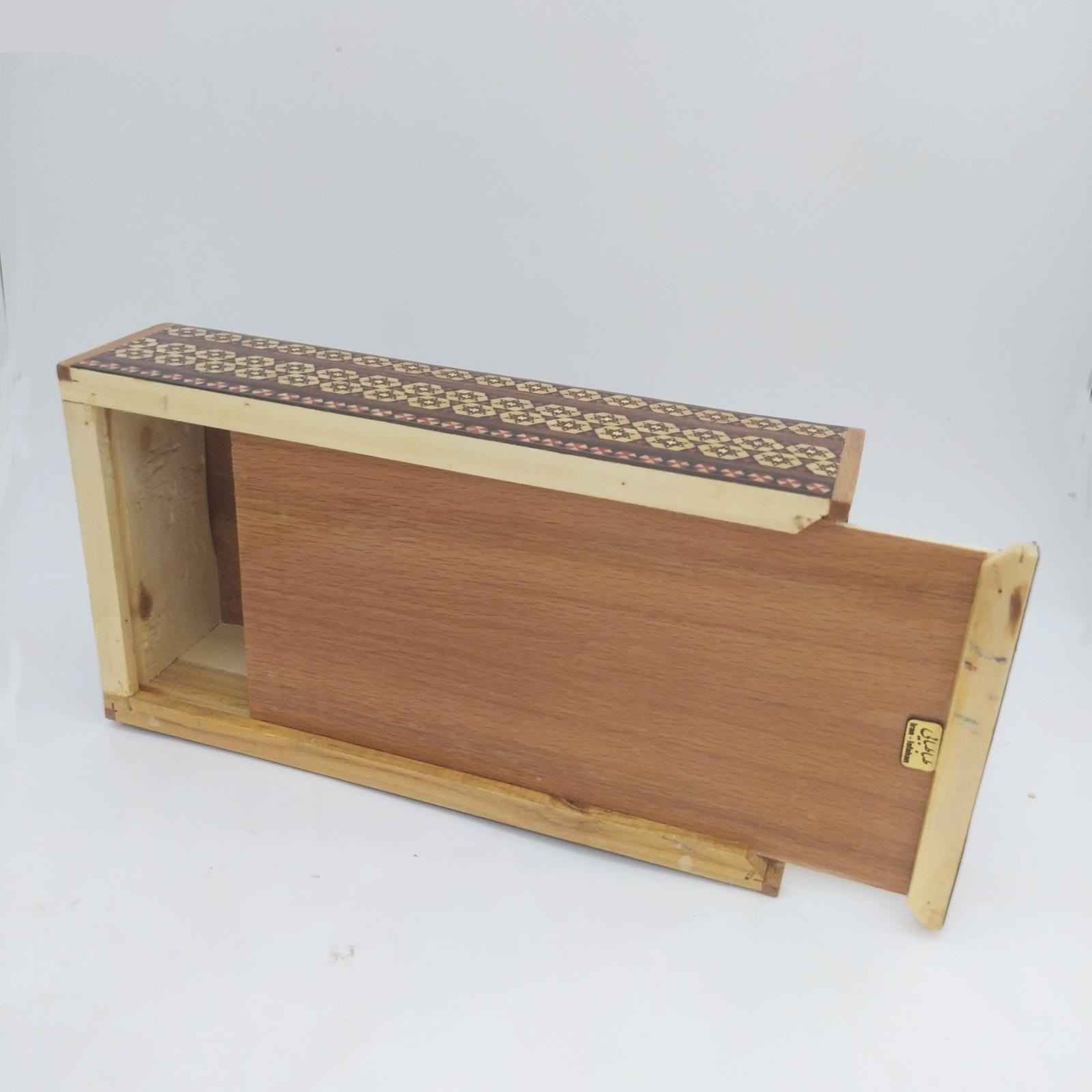 Handcrafted Persian Wooden Tissue Box Cover – Khatamkari Golsar