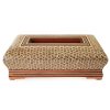 Handcrafted Persian Wooden Tissue Box Cover – Khatamkari Kamrani