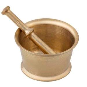 Brass Mortar & Pestle Set Traditional Persian Style Karen