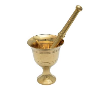 Brass Mortar & Pestle Set Traditional Persian Style Payami