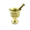 Brass Mortar & Pestle with Traditional Persian Floral Pattern Sahra
