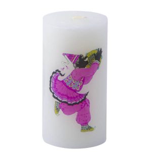 Candle with Haji Firouz Figure – Ideal for Nowruz Setting (2x)