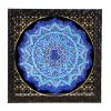 Decorative Copper Wall Plate Hand-Painted with Persian Minakari Enamel Bluesky
