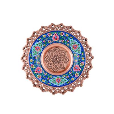 Artistic Persian Minakari Enamel Wall Clock with Floral Design – Handcrafted Decor for Living Rooms and Persian-Inspired Interiors, Model Messi