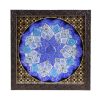 Decorative Copper Wall Plate Hand-Painted with Persian Minakari Enamel Pearl