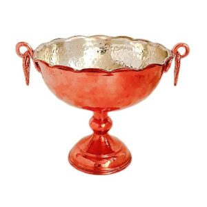 Copper Serving Bowl Suitable for Fruits and Sweets Hammered Vira