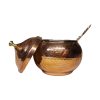 Handcrafted Copper Storage Jar - Ideal for Kitchen Organization With Spoon