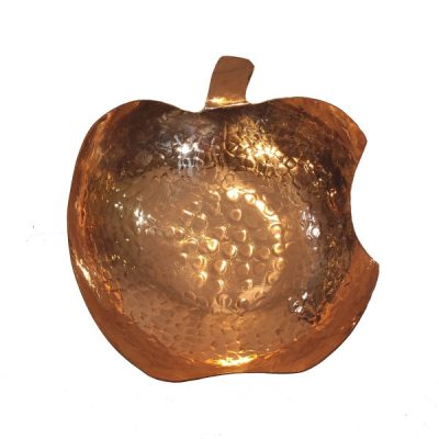 Copper Dessert Serving Bowl Traditionally Hammered Apple