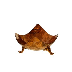 Copper Dessert Serving Bowl Traditionally Hammered Diamond