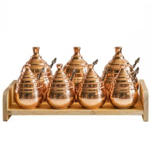 Handcrafted Copper Storage Jar – Ideal for Kitchen Organization – Set of 14
