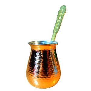 Copper Turkish Coffee Pot – Luxury Hammered Ibrik, Royal Model