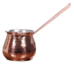 Copper Turkish Coffee Pot – Hammered Handcrafted Ibrik, Saya Model