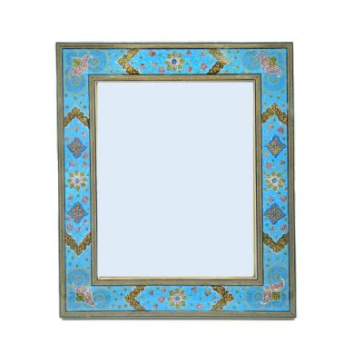 Persian Wooden Mirror Frame – Khatamkari Model Kara