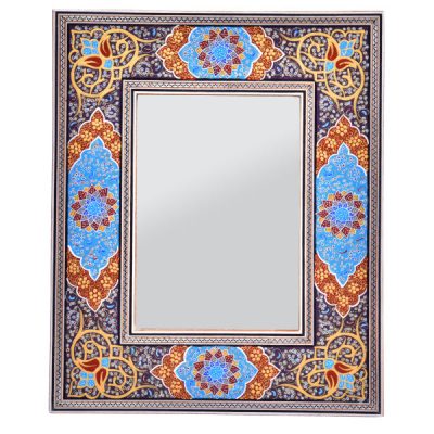Persian Wooden Mirror Frame – Khatamkari Model Mahoor