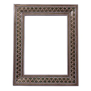 Persian Wooden Mirror Frame – Khatamkari Model Zomorod