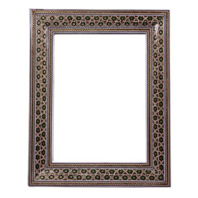 Persian Wooden Mirror Frame – Khatamkari Model Zomorod