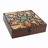 Gohari Wooden Tea Organizer Chest with Storage Sections