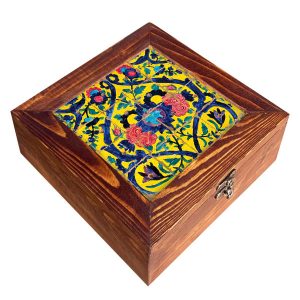 Khorshid Wooden Tea Organizer Chest – Box with Multiple Sections