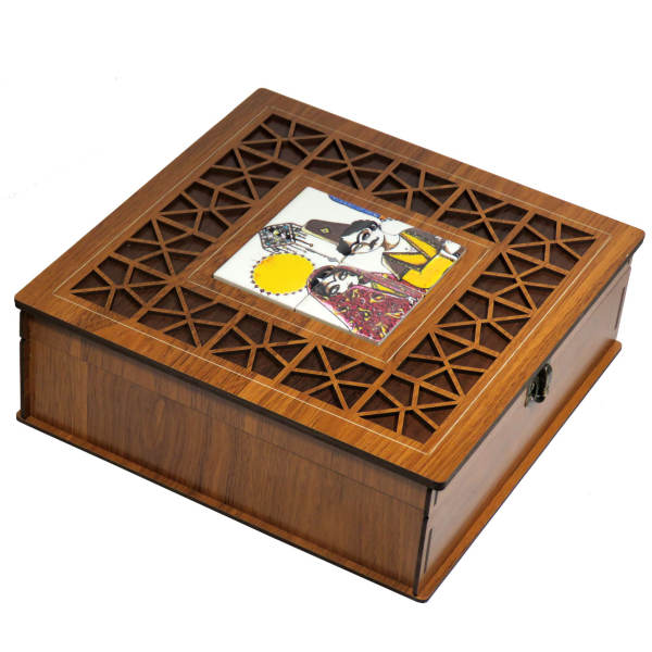 Love Edition Wooden Tea & Snack Organizer Chest with Compartments