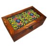 Yellow Wooden Tea & Treats Box – Organizer with Inner Dividers