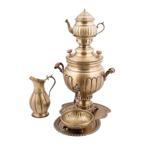 Persian Brass Samovar Decorative Charcoal Tea Maker 3-Liter