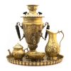 Persian Brass Samovar Decorative Charcoal Tea Maker Floral Motifs 4-Liter