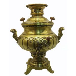 Persian Brass Samovar Decorative Charcoal Tea Maker 6-Liter
