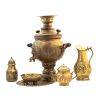 Persian Brass Samovar Decorative Charcoal Tea Maker Floral Motifs 6-Liter