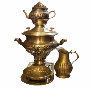 Persian Brass Samovar Decorative Charcoal Tea Maker 6-Liter