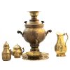 Persian Brass Samovar Decorative Charcoal Tea Maker Floral Motifs 6-Liter
