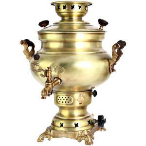 Persian Brass Gas Samovar Traditional Design Tea Maker 8-Liter