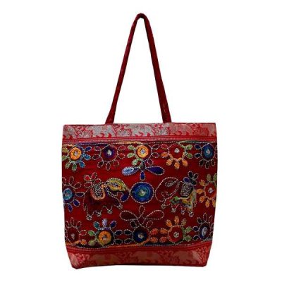 Ethnic Tote Bag with Baluchi Embroidered Model Arami