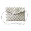 Embroidered Clutch Handbag with Geometric Design - Hamid