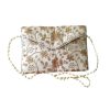 Embroidered Clutch Handbag with Floral Pattern - Hamid II