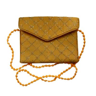 Embroidered Clutch Handbag with Geometric Pattern - Hamid III