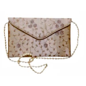 Embroidered Clutch Handbag with Floral Pattern – Hamta