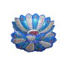 Decorative Copper Bowl & Plate Hand-Painted With Persian Minakari Enamel Blossom