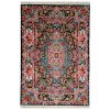 Hand-Knotted Persian Tabriz Gilda Rug (Classical Floral Medallion) - Turquoise Silk & Wool