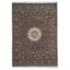 Hand-Knotted Persian Isfahan Rug (Classical Silk-Emphasized Floral Medallion) - Brown Silk & Wool