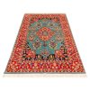 Hand-Knotted Persian Bojnourd Rug (Fine Art Classical Floral Medallion) - Turquoise Silk & Wool