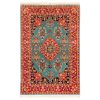 Hand-Knotted Persian Bojnourd Rug (Fine Art Classical Floral Medallion) - Turquoise Silk & Wool