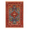 Hand-Knotted Persian Bojnourd Rug (Fine Art Classical Floral Medallion) - Turquoise Silk & Wool