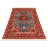 Hand-Knotted Persian Bojnourd Rug (Fine Art Classical Floral Medallion) - Turquoise Silk & Wool