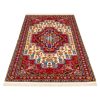 Hand-Knotted Persian Bojnourd Gold Rug (Fine Art Floral Medallion) - Cream Silk & Wool