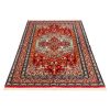 Hand-Knotted Persian Bojnourd Laki G2 Rug (Fine Art Floral Medallion) - Red Silk & Wool