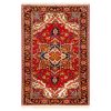 Hand-Knotted Persian Bojnourd Rug (Fine Art Classical Floral Medallion) - Red Silk & Wool