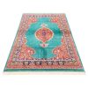 Hand-Knotted Persian Bojnourd Imani Rug (Fine Art Floral Medallion) - Green Silk & Wool