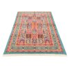 Hand-Knotted Persian Bojnourd Sadra Rug (Fine Art Bakhtiari Garden Khesti) - Green Silk & Wool