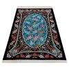Hand-Knotted Persian Qom Behesht Rug (Elegant All-over Floral) - Turquoise Kork Wool